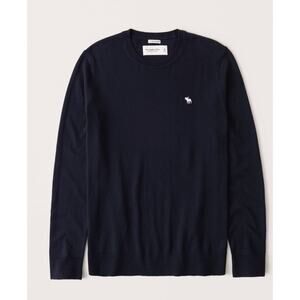 Abercrombie & Fitch Men’s navy cotton cashmere sweater Size Medium